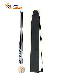 Бита бейсбол BAT24 алюминиевая 61 см (чехол+мяч) Black