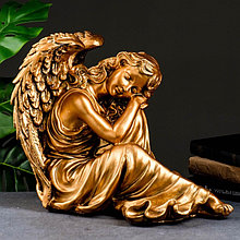 Фигура "Ангел девушка сидя" большая, бронза 27х43х37см