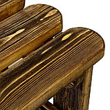 Скамейка к набору "Разбойник" фигурная, состаренная, натуральная сосна, 160см, фото 2