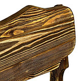 Скамейка к набору "Разбойник" фигурная, состаренная, натуральная сосна, 160см, фото 3