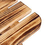Лавка "Деревенская", обожжённая, лакированная 120х30х42 см, фото 2