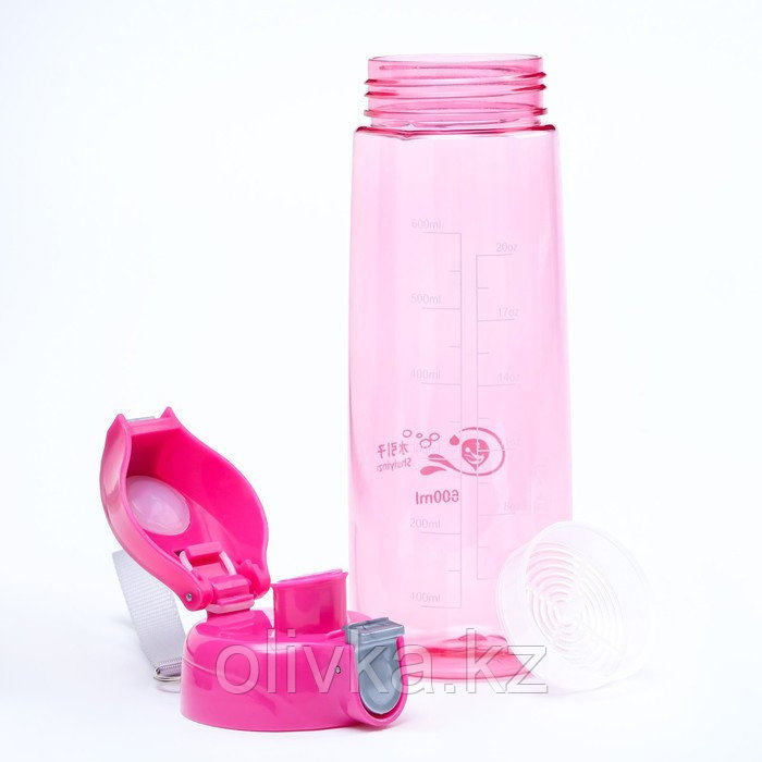 Бутылка для воды, 600 мл, "Айви", розовая - фото 2 - id-p105715018