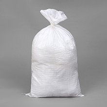 Мешок ПП, 50 × 90 см, на 50 кг, с завязкой, белый