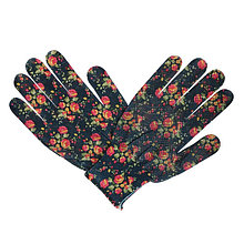 Перчатки нейлоновые, с ПВХ точками, размер 8, МИКС, «Цветы»