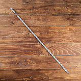Шампур узбекский 69см, ручка-кольцо, (рабочая часть 60см, сталь 2мм), с узором, фото 2
