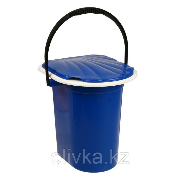 Ведро-туалет, h = 38 см, 18 л, съёмный стульчак, синее - фото 2 - id-p105703596