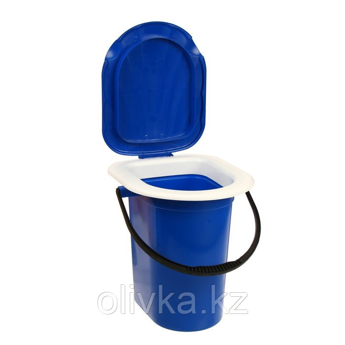 Ведро-туалет, h = 38 см, 18 л, съёмный стульчак, синее - фото 3 - id-p105703596