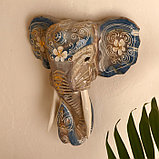 Сувенир дерево "Голова слона" 28х26х10,5 см, фото 3