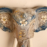 Сувенир дерево "Голова слона" 28х26х10,5 см, фото 4