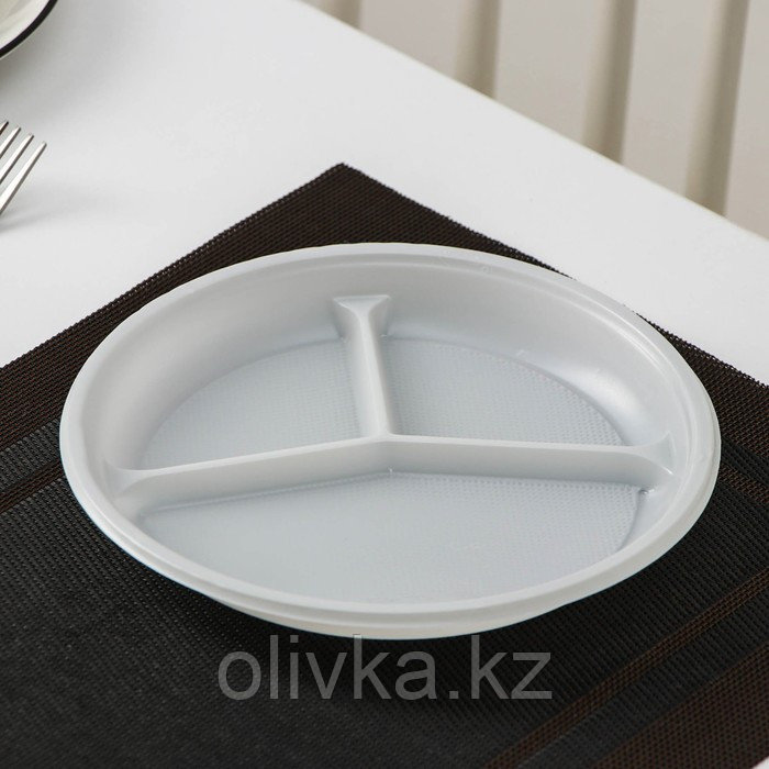 Набор одноразовой посуды на 6 персон «Биг-Пак №2», тарелки секционные, стаканчики: 200 мл, 300 мл, 500 мл, - фото 7 - id-p105716313