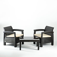 Набор мебели "Калифорния" 3 предмета: 2 кресла, стол, темно-коричневый