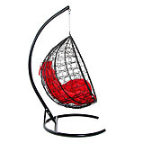 Подвесное кресло КОКОН «Капля» красная подушка, стойка, фото 3