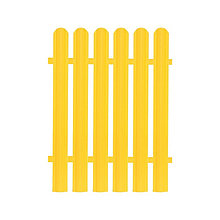 Штакетник пластиковый, ширина 8 см, высота 60 см, набор 10 шт, цвет жёлтый