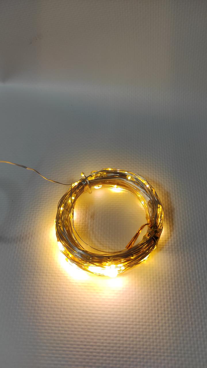 Светодиодная нить USB, 20 м, с пультом, теплый свет - фото 2 - id-p100370636