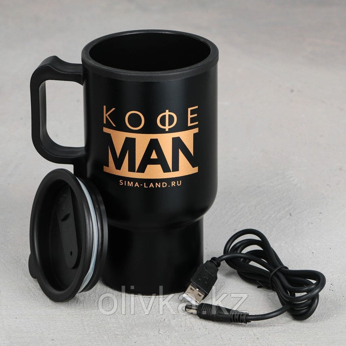 Термокружка с USB «Кофе man», 450 мл - фото 2 - id-p105725369
