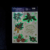 Интерьерная наклейка со светящимся слоем «Праздник у ёлки», 21 х 29,7 см, фото 2
