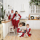 Пижама новогодняя женская KAFTAN "X-mas", цвет белый/красный, размер 40-42, фото 9