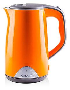 Чайник электрический Galaxy GL 0313 1.7л. 2000Вт оранжевый/черный (корпус: нержавеющая сталь/пластик)