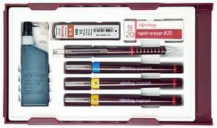 Набор изографов Rotring College Set S0699380 в компл.:0.25/0.35/0.5мм/аксессуары