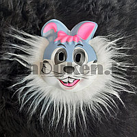 Карнавальная маска Зайца серая