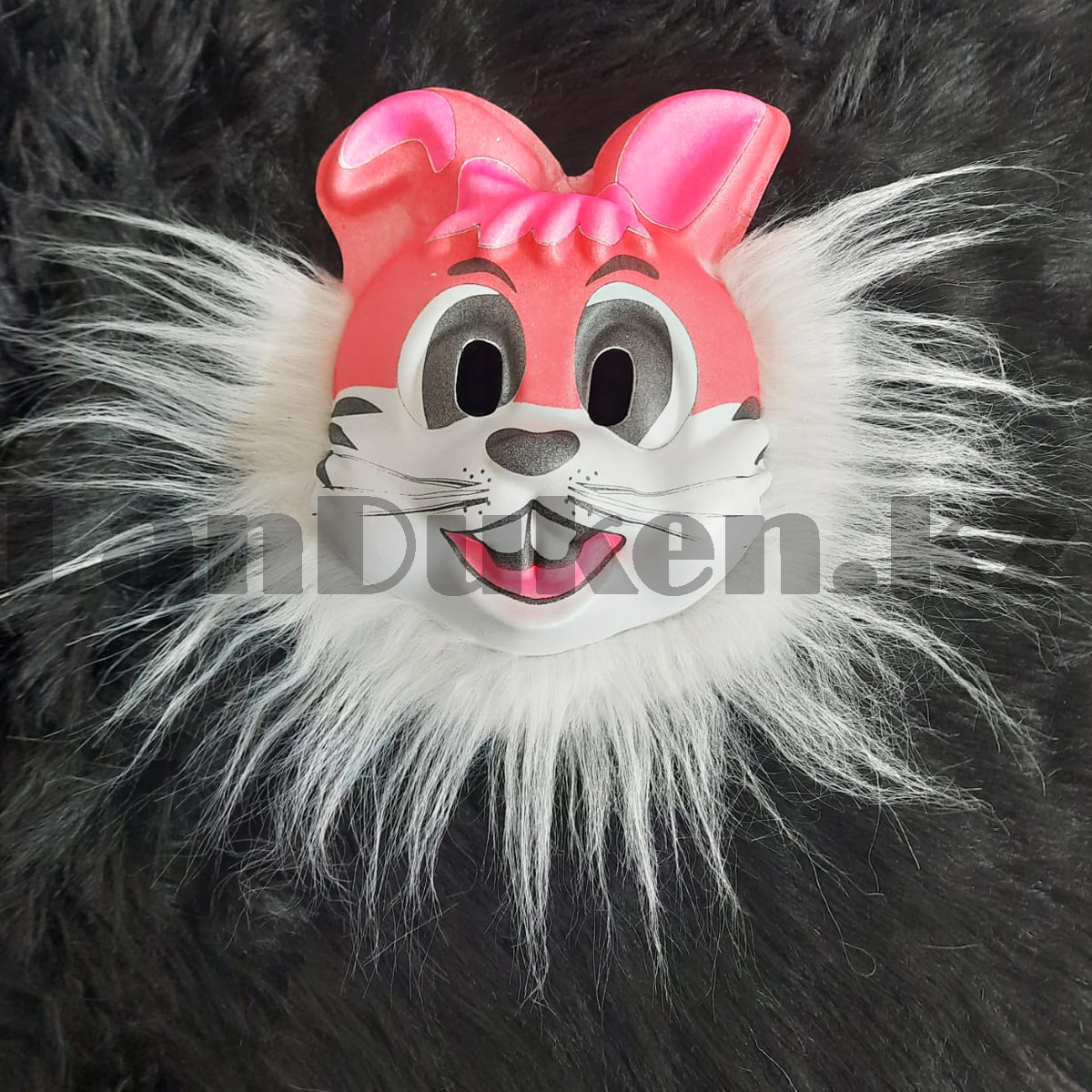 Карнавальная маска Зайца розовая