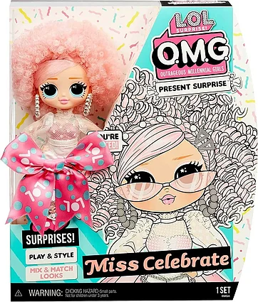 Кукла ЛОЛ ОМГ LOL Surprise Present Surprise OMG Miss Celebrate Fashion Doll