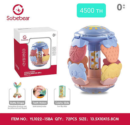 Детская погремушка - грызунок неваляшка Sobebear