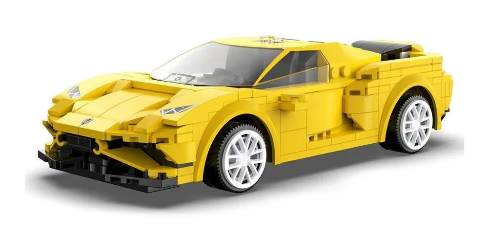 Cada C51074W Радиоуправляемый Конструктор гоночный автомобиль EVO желтый. 325 дет. - фото 3 - id-p105628798