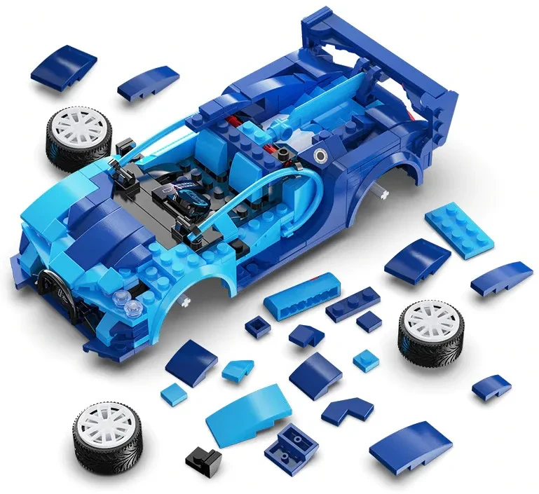 Cada C51077W Радиоуправляемый Конструктор Синий Гоночный автомобиль Ford Mustang. 325 дет. - фото 3 - id-p105628800