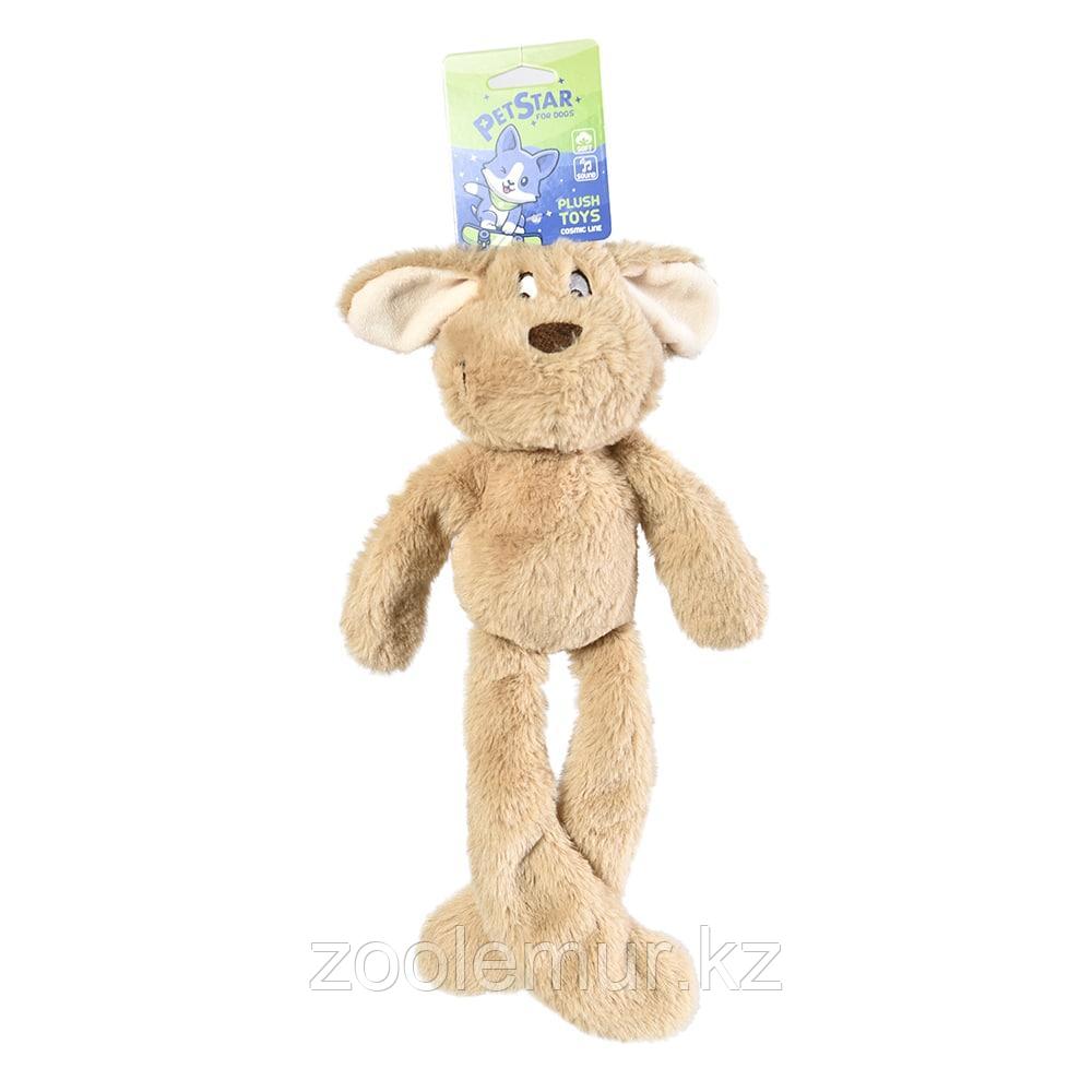 PET STAR Игрушка для собак ОБЕЗЬЯНКА с пищалкой