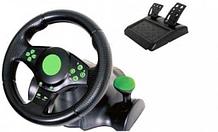 Руль игровой Vibration Steering Wheel руль 3в1 PS2/PS3/PC USB компьютер