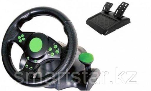 Руль игровой Vibration Steering Wheel руль 3в1 PS2/PS3/PC USB компьютер - фото 1 - id-p105750991
