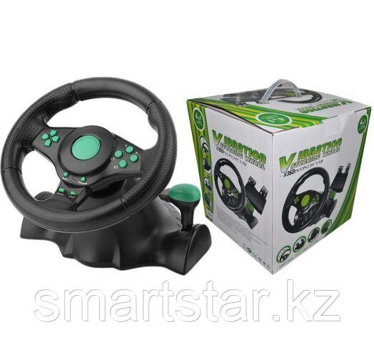 Руль игровой Vibration Steering Wheel руль 3в1 PS2/PS3/PC USB компьютер - фото 3 - id-p105750991