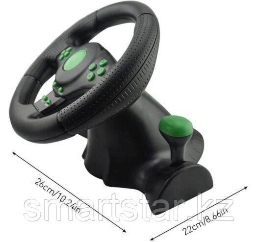 Руль игровой Vibration Steering Wheel руль 3в1 PS2/PS3/PC USB компьютер - фото 4 - id-p105750991