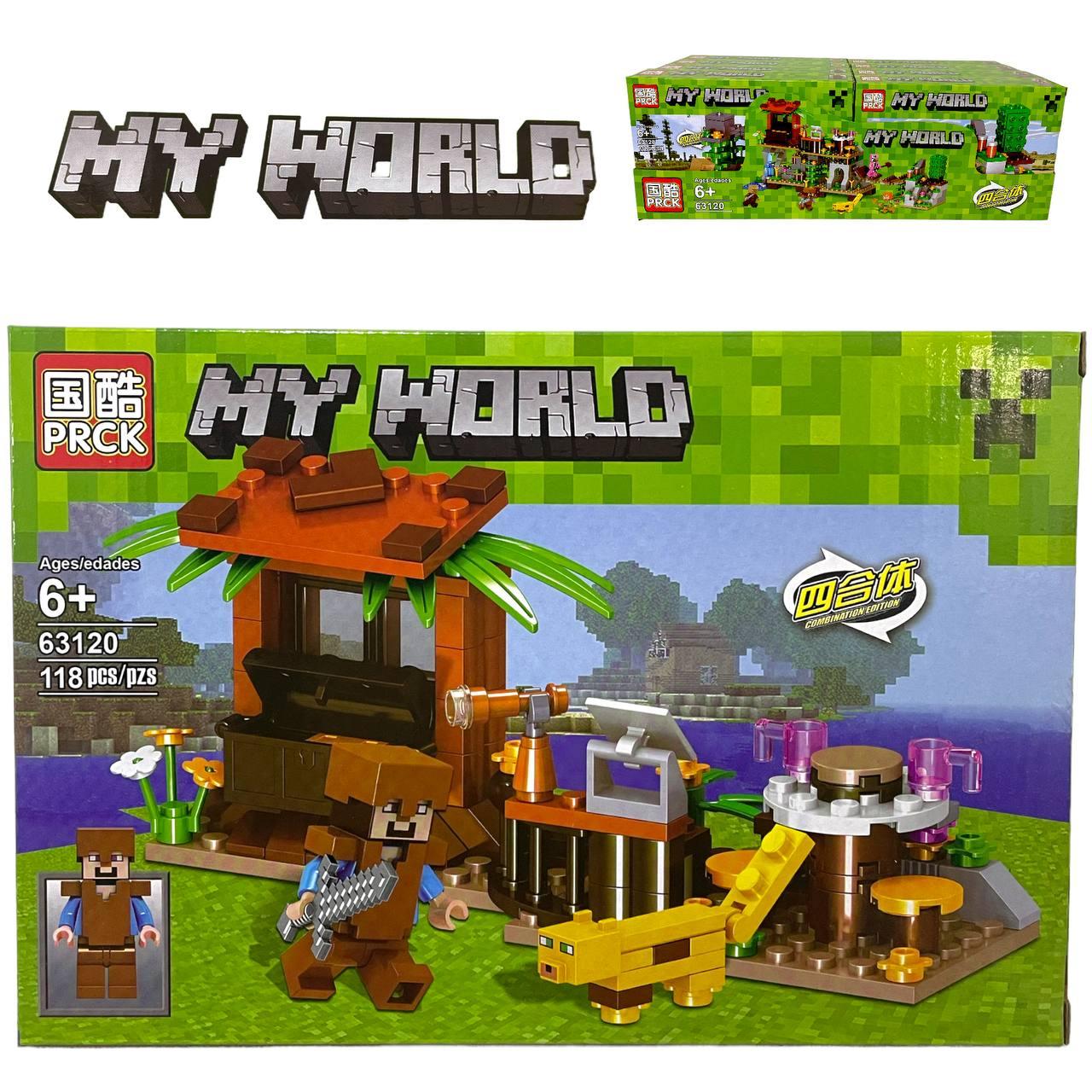 63120 Майнкрафт конструктор My World 4 вида, 8шт в уп., цена за 1шт 23*16см