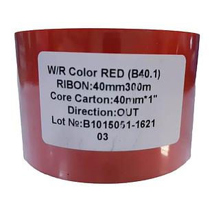 Риббон 40мм х 300м OUT WAX/RESIN premium red вт.25 WR401RD
