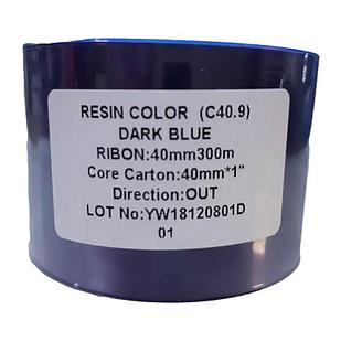 Риббон 40мм х 300м OUT RESIN premium dark blue вт.25 RES409DKBL