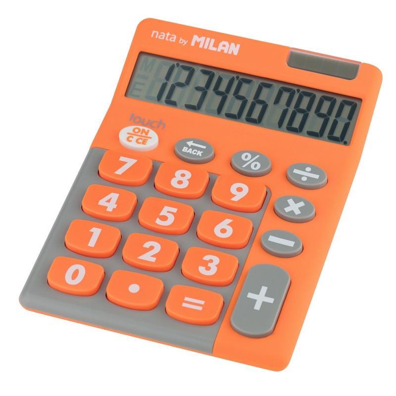 Калькулятор настольный Milan 10-разр,в чехле,двойн.пит,оранжев 150610TDOBL