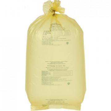 Пакет для мед.отходов кл.Б желтый 600х1000х13мкм, 500 шт/уп, ПТП Киль, 100л