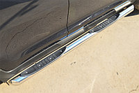 Пороги труба d76 с накладкой (вариант 1) Kia Sportage 2010-16