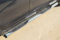 Пороги труба d76 с накладкой (вариант 2) Kia Sportage 2010-16