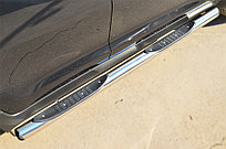 Пороги труба d76 с накладкой (вариант 3) Kia Sportage 2010-16