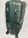 Маленький пластиковый дорожный чемодан на 4-х колёсах (высота 53 см, ширина 34 см, глубина 21 см, фото 5