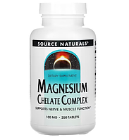 Source Naturals, комплекс хелата магния, 100 мг, 250 таблеток