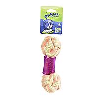 PET STAR Игрушка для собак СНАРЯД веревочный с резиновой вставкой
