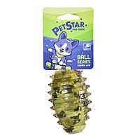 PET STAR Игрушка для собак МЯЧ игольчатый с пищалкой 9,5 см