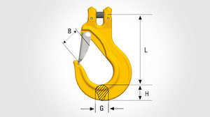 Крюк цепной с вилочным соединением Gunnebo Sling Hook EGKN Classic EGKN-13-8