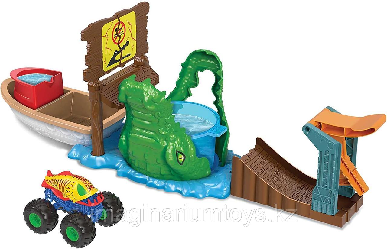 Игровой набор Hot Wheels Monster Trucks  Атака крокодила, фото 1