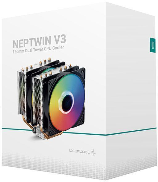 Устройство охлаждения(кулер) Deepcool NEPTWIN V3 Soc-AM4/1151/1200/1700 4-pin 15-27dB Al+Cu 220W 1039gr LED
