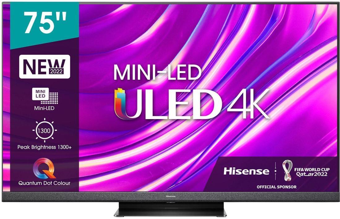 Телевизор QLED Hisense 75" 75U8HQ 8 черный 4K Ultra HD 120Hz DVB-T DVB-T2 DVB-C DVB-S DVB-S2 WiFi Smart TV